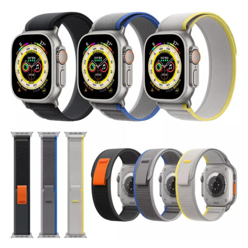 Apple Watch 4/5/6/7/8/SE/Ultra (42/44/45/49mm) Nylon pótszíj