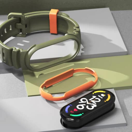 Xiaomi Mi Band 5/6/7 okoskarkötő Kijelzővédős pótszíj - Image 10